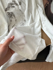 White Deer Print Long Sleeve T-shirt