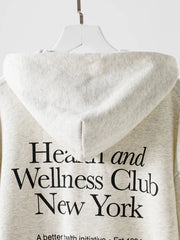 Grey Health and Wellness Club Graphic Hoodie