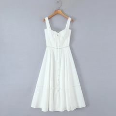 Patchwork Spliced Tie Up Strap Maxi Dress