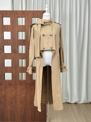 Half Cropped Hem Trench Coat