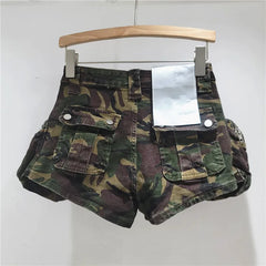 Camo Low Waist 3D Pocket Shorts