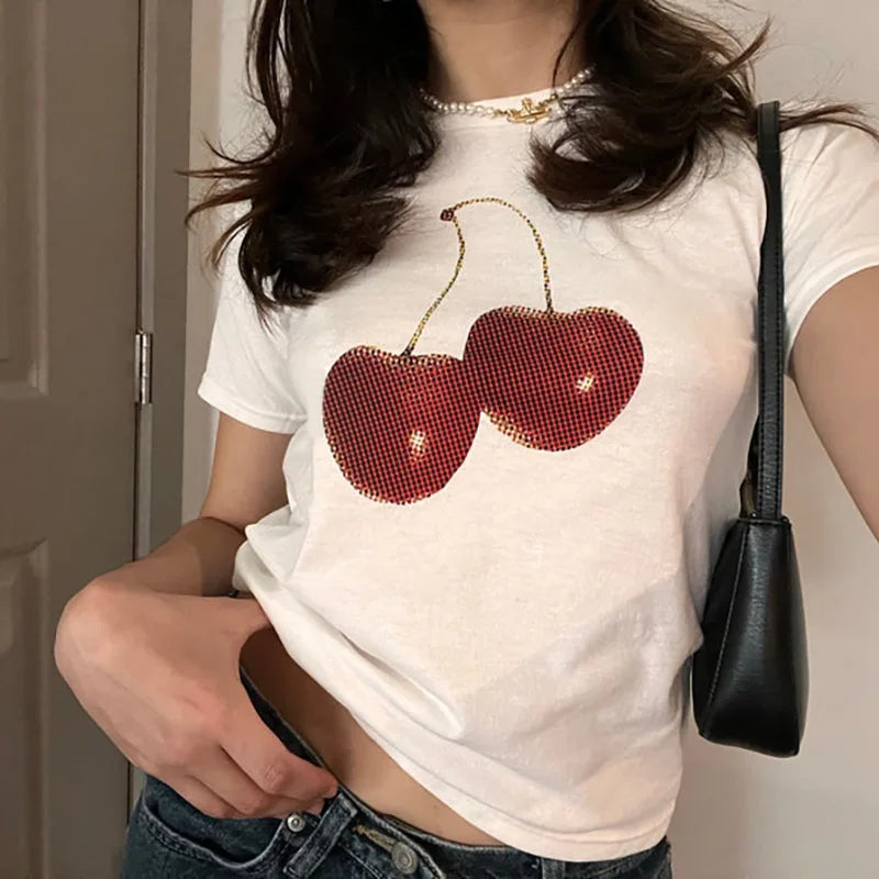 Cherry Print Graphic Tee - Free From Label