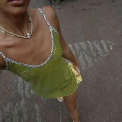 Mesh Cami Sequin Mini Dress