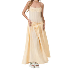 Spaghetti Strap Smocked Waist Maxi Dress