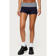 Fold Over Printed Micro Shorts