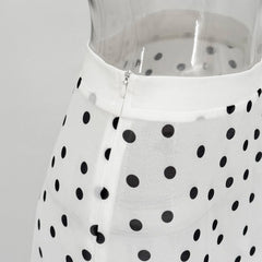 Sheer Polka Dot Midi Skirt