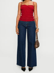 Solid Smocked Camisole Top