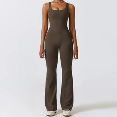 Brown jumpsuit worn by a person on - front