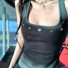 Gradient Circle Hook Tank Top
