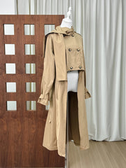Half Cropped Hem Trench Coat