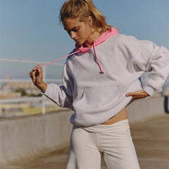 Two Tone Drawstring Hoodie