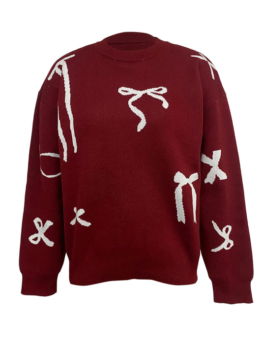 Red Bow Sweater