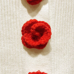 Long Sleeve 3d Flower Cardigan