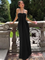 Halter Drape Long Dress