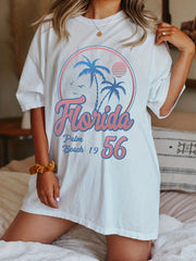 Florida56 Oversized Coconut Tree Print T-Shirt - Free From Label