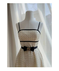 White Sequin Bead Embroidery Strapless Dress