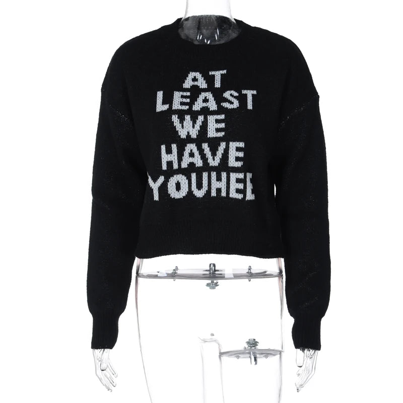 Graphic Letter Kint Pullover