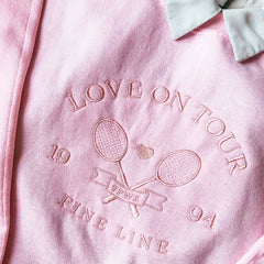 Pink Love on Tour Embroidered Crewneck Sweatshirt