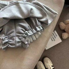 Grey Drawstring Mini Blommers Skort