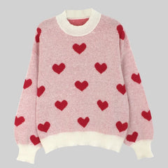 Heart Print Sweater