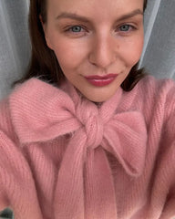 Pink Bow Knitted Sweater