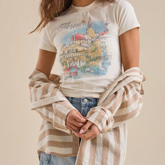 Italy Printed Graphic Baby Tee