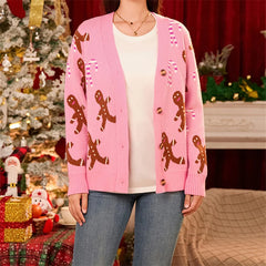 Candy Cane Button Down Christmas Cardigan