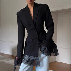 Lace Patchwork Blazer