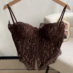 Lace Strapless Bustier Corset Top