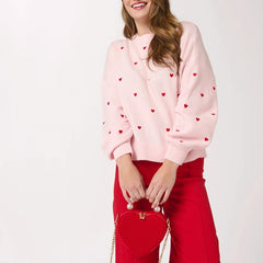 Heart Embroidery Sweater
