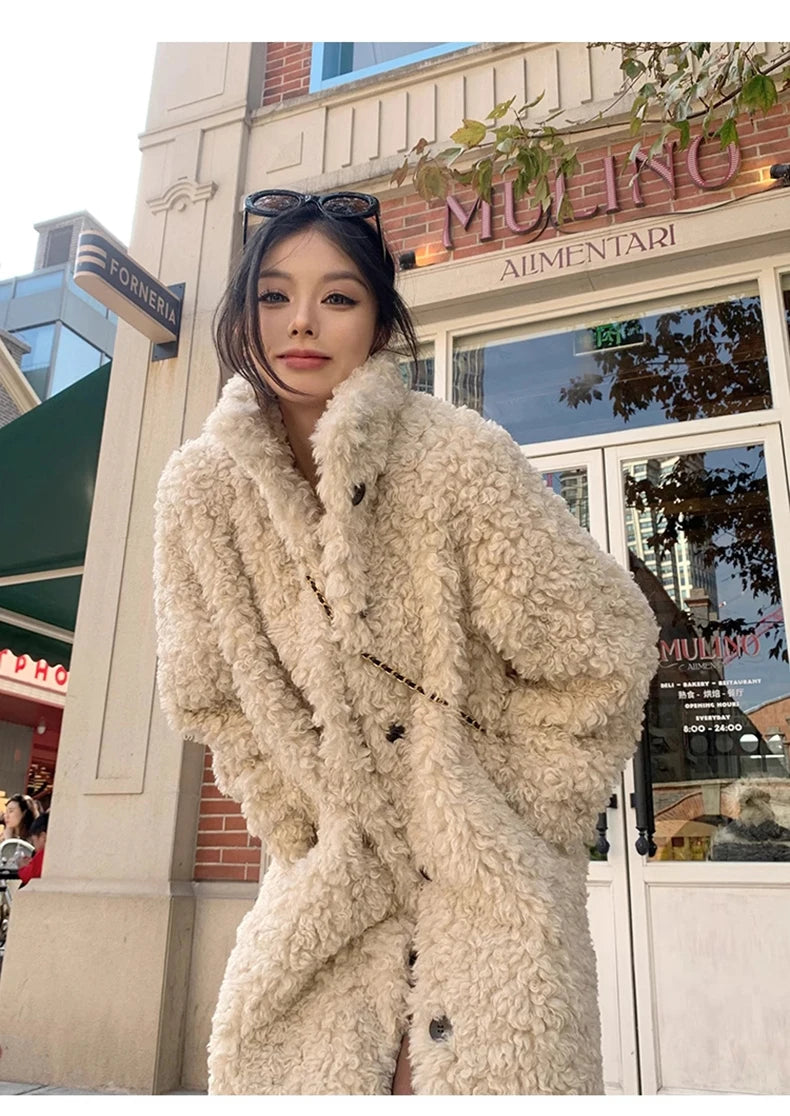 Faux Fuzzy Fur Long Coat - Free From Label