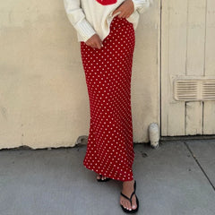 Polka Dot Maxi Skirt
