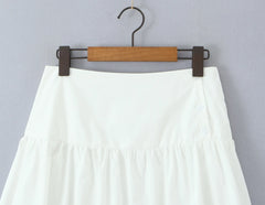 Buttons Low Waist Midi Skirt