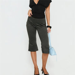 Checkered Capri Pants