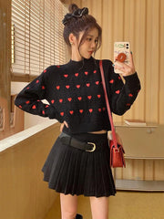 Heart Cabel Knit Sweater - Free From Label