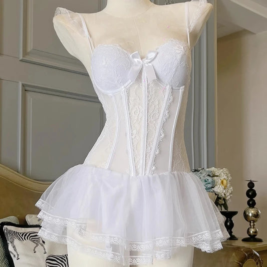 Lace Fishbone Corset Lace Nightwear