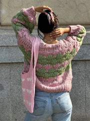 Stripe Pattern Cardigan