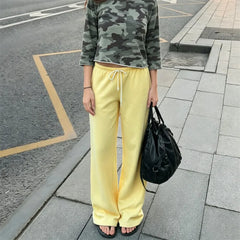 Solid Low Waist Drawstring Sweatpants