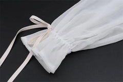 White Lace Trim Off-shoulder Ruffle Cuff Lantern Sleeve Top