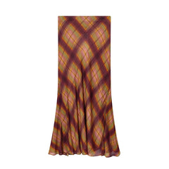 Plaid Midi Skirt