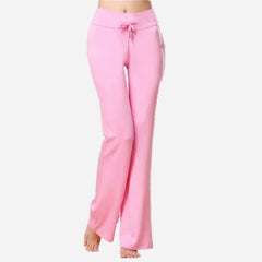 High Waist Drawstring Flare Leggings Yoga Pants