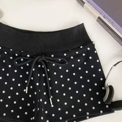 Polka Dot Drawstring Shorts