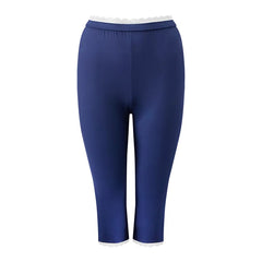 Lace Trim Capri Leggings