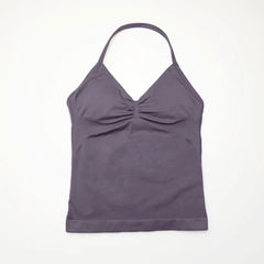 Halter Seamless Tank With Removable Pads