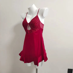 Tie Up V-neck Slip Nightdress