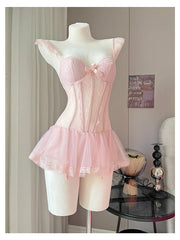 Lace Fishbone Corset Lace Nightwear