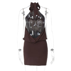Halter Backless Mini Dress