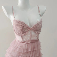 Mesh Tiered Cami Nighdress