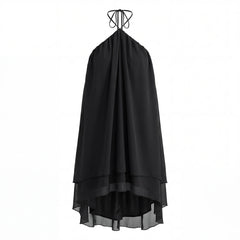 Halter Tie Flowy A-line Mini Dress