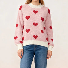Heart Print Sweater